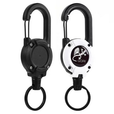 Heavy Duty Tactical Keychain Metal Badge Holder Reel