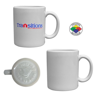 11 Oz. Vitrified White USA C-Handle Mug (Screen Printed)