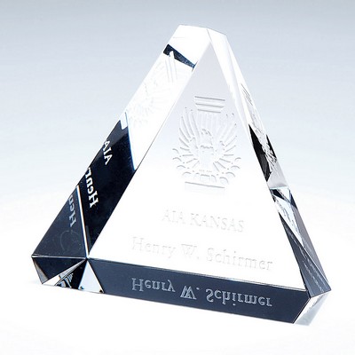 Beveled Triangle Paperweight