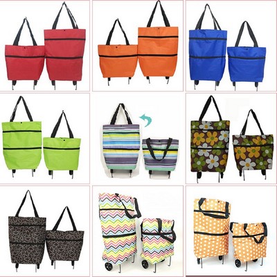 Collapsible Grocery Shopping Trolley Bag with Wheels