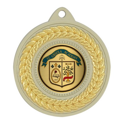 Paragon Medal - Holder Medal - Bright Gold/Matte Silver Award Trophy, "