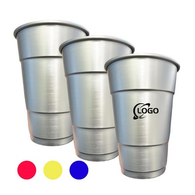 MOQ 100pcs 16oz Aluminum Gradient Beer Cup