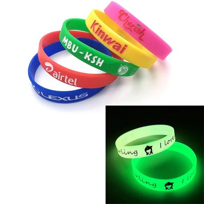 Custom Glow In Dark Silicone Bracelets