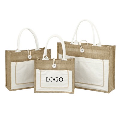 Dual-Shade Jute Shopper