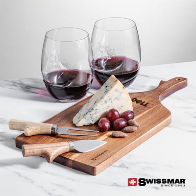 Swissmar® Paddle Board & 2 Bartolo Stemless Wine