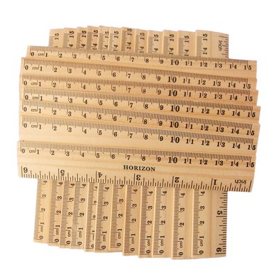 6 Inch wooden School Ruler