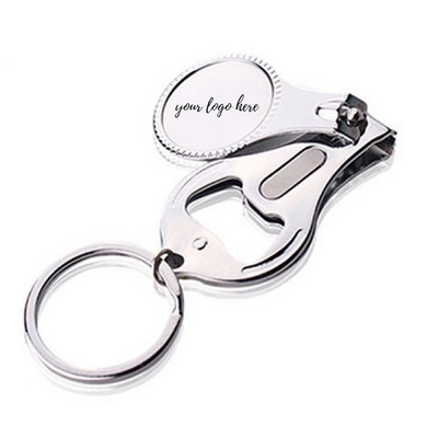 Nail Clippers and Bottle Opener Keychain