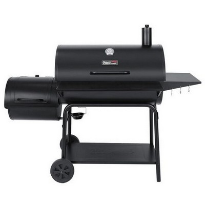 Keg Products 36" Charcoal Grill w/Offset Smoker & Removable Grease Cup