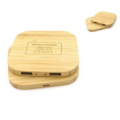 10W Bamboo Wireless Charging Power Bank