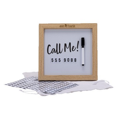 Magnetic Letter White Board w/Wood Frame