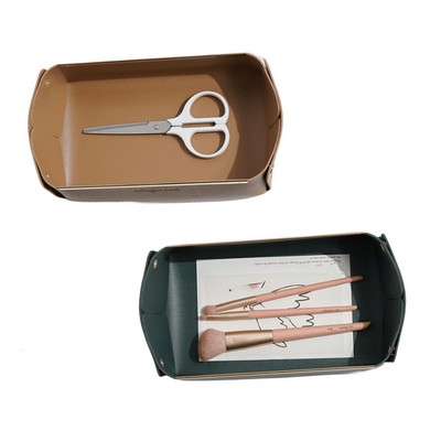 PU Leather Foldable Storage Basket