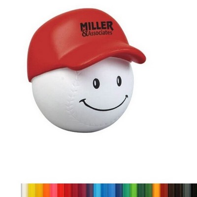 Foam Baseball Mad Cap Stress Reliever