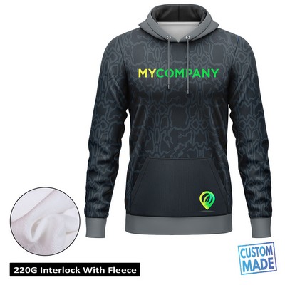 Unisex and Kids' Full Sublimation 220G Ultra Light Hoodie with Kangaroo Pocket