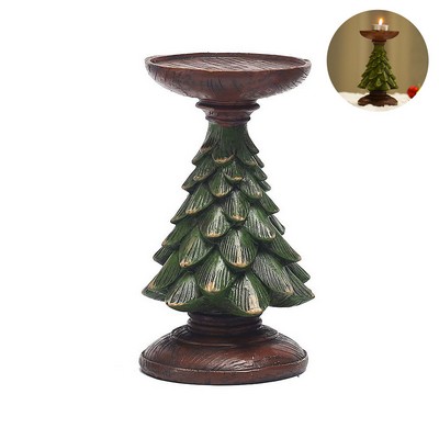 Christmas tree candlestick decoration