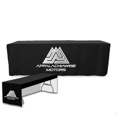 8 ft. PolyKnit™ 3 Sided Fitted Table Cover w/Full Cloth Dye Sublimation