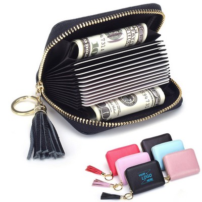 RFID Blocking Leather Credit Card Wallet for Adults