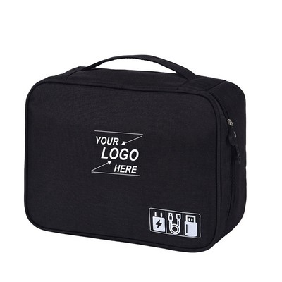 Polyester Travel Electronics and Cable Organizer Bag