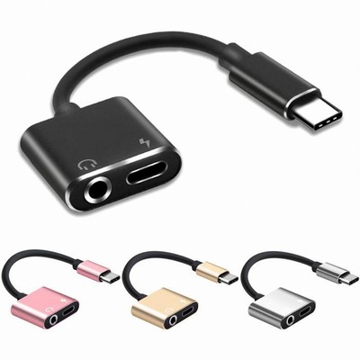 USB-C to 3.5mm Headphone Adapter 2-in-1 Audio Converter