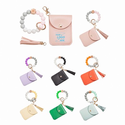 Tassel Keychain Bracelet Wallet and Card Holder