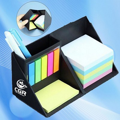 Multi-Function Cube Box with Pen Holder for Sticky Notes