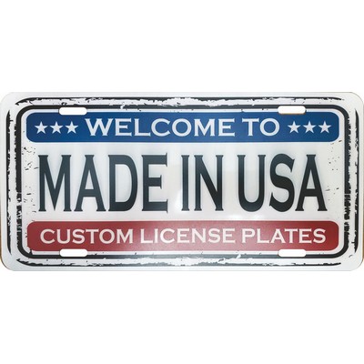 Full color aluminum license plate