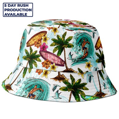 Premium Performance Poly Full Sublimation Single-Sided Bucket Hat