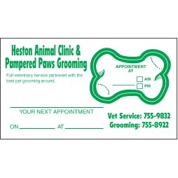 Appointment Card w/Removable Bone Label