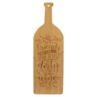 5.25" x 17" - Wine Bottle Cutting/Charcuterie Board