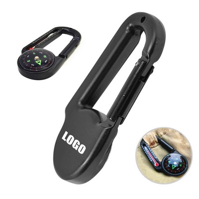 Compass Carabiner w/Thermometer