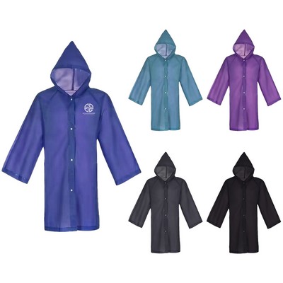 Unisex Reusable EVA Clear Raincoat