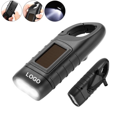 Hand Crank Solar Powered Flashlight