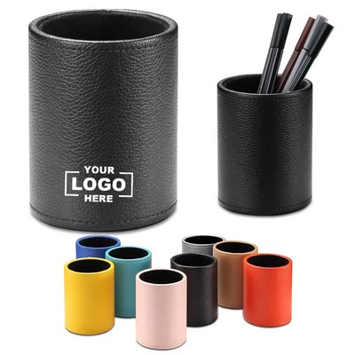 PU Leather Pen Holder For Desk(Free shipping)