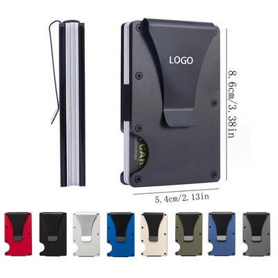 RFID Men Slim Metal Clip Wallet