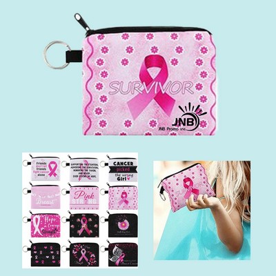 Small Breast Cancer Awareness Coin Purse for Supportive Style