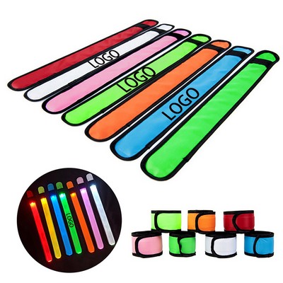 13 4/5" Sports LED Light Up Glow In Dark Slap Bracelet Armband Wristband w/3 Light Modes