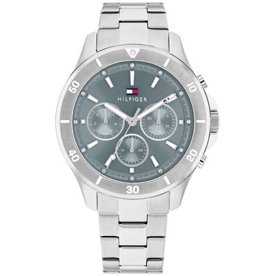 Tommy Hilfiger® Ladies' Stainless Steel Watch w/Light Blue Multi-Functional Dial