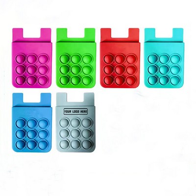 Silicone Fidget Push Bubble Phone Wallet