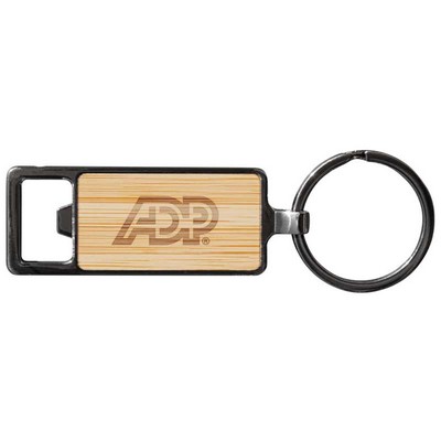 Bamboo Key Chain Bottle Opener