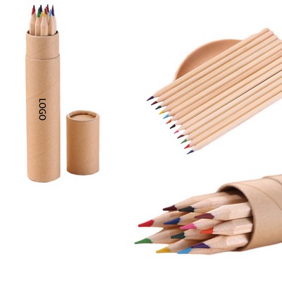 Barrel 12 Colors Draw Colored Pencils