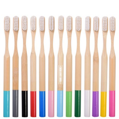 Eco-Friendly Color Palette Natural Bamboo Toothbrush