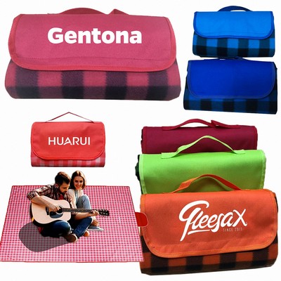 Foldable Outdoor Camping Rollup Picnic Blanket/Custom Logo