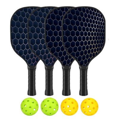 Wooden Pickleball Racket Paddle & Ball Set w/ Kcraft Paper Box