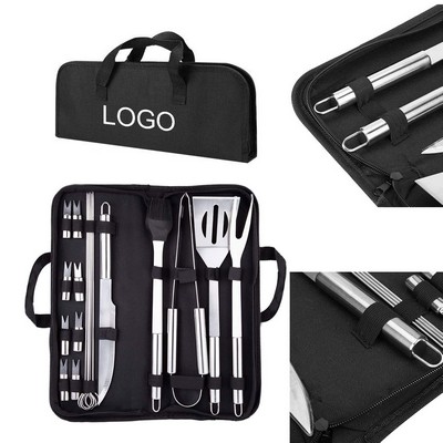 18Pcs Stainless Steel Bbq Grill Tools Set