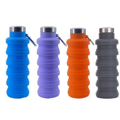 17 Oz Telescopic Silicone Water Bottle