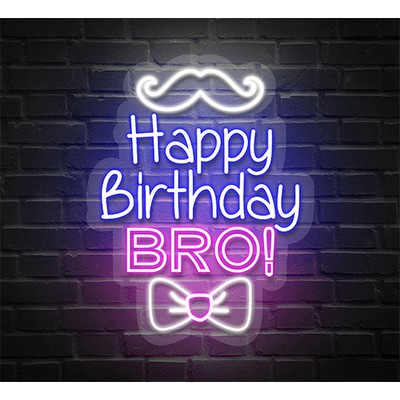 Happy Birthday Bro Neon Sign