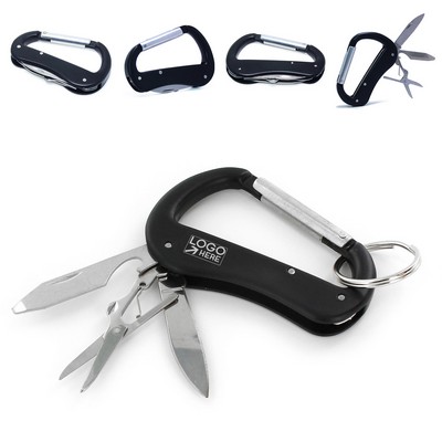 Multi-Tool D Shape Camping Carabiner