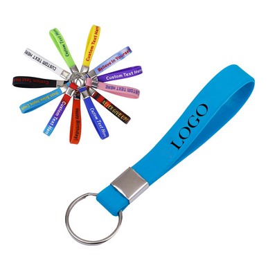 Silicone Wristband Keychain Events Promotions Customizable