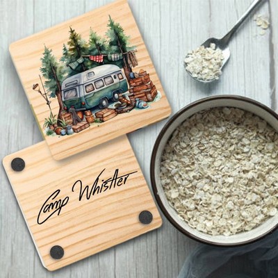 Square Wood Coaster