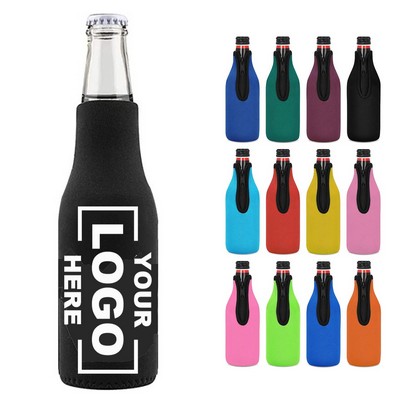 Neoprene Bottle Cooler With Zipper