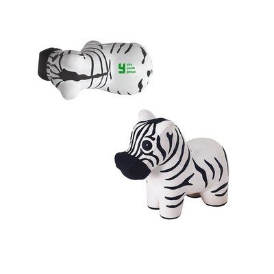 Zebra Stress Reliever - White